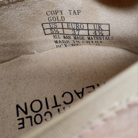 ✨️ Kenneth Cole Reaction light gold flats Girls 5.5 Women's 7.5 - Picture 4 of 6